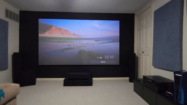 FAN NOISE DEMONSTRATION / EPSON LS800 LASER TV PROJECTOR/SPECTRA VANTAGE UST ALR/CLR SCREEN смотреть онлайн