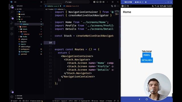 [Passo a Passo] Navegação de telas com React Navigation e TypeScript смотреть онлайн