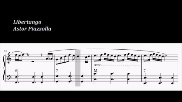 Libertango accordion with sheet music