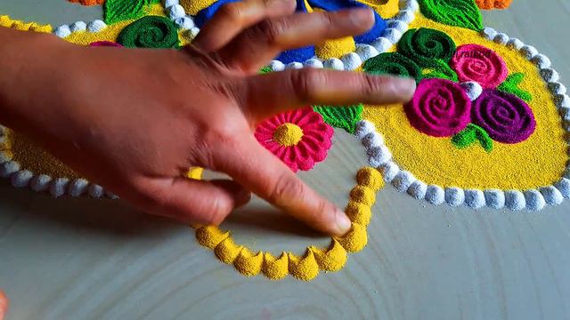 #1456 New Special Rangoli For Pongal   Sankranthi Muggulu Using Spoon   रंगोली डिजाइन