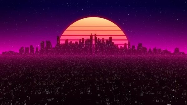 8K Ultra HD 10 Hours - Synth City Screensaver Wallpaper