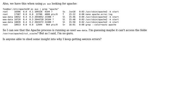 DevOps & SysAdmins: How to solve Apache-2.4 AH02026: Failed to acquire SSL session cache lock? смотреть онлайн