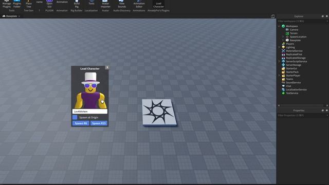 Как заспавнить ваш аватар в Roblox Studio! смотреть онлайн