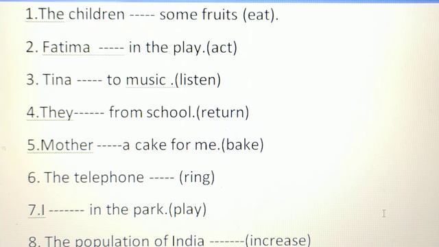 present continuous tense.. exercise смотреть онлайн