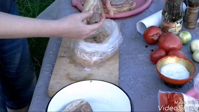 Свиная грудинка на мангале двумя способами