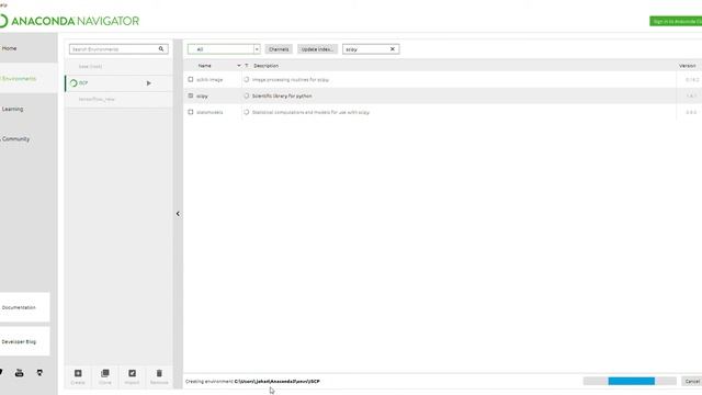 Creating a new environment in the Anaconda Navigator смотреть онлайн