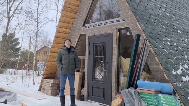 Каркасный ДОМ ШАЛАШ / A-frame дом / Нашего клиента по бане кинули на деньги, исправляем косяки. смотреть онлайн