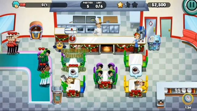 DINNER DASH - gameplay with cheat unlimited money смотреть онлайн