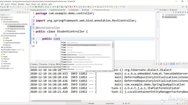 Spring boot Rest API and @GetMapping | Spring boot Tutorial part 10. смотреть онлайн