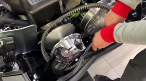 Замена ремня вариатора, снегоход Yamaha VK540