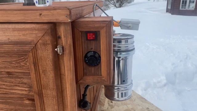 Обзор на коптильню для холодного и горячего копчения. Приз на 23 февраля смотреть онлайн