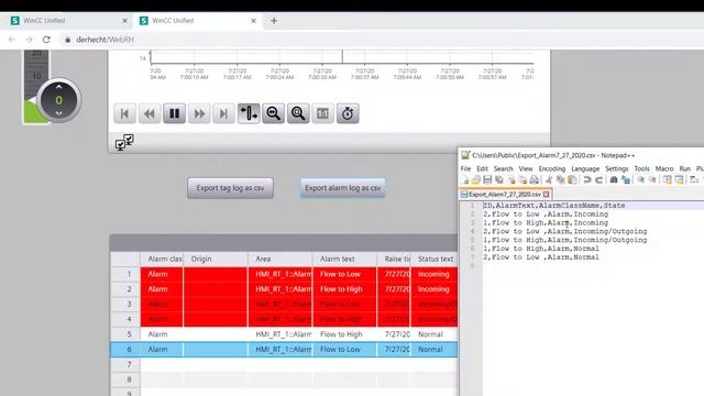 WinCC Unified V16: export logged Alarms as a daily .CSV report (last 24h hours) include project смотреть онлайн