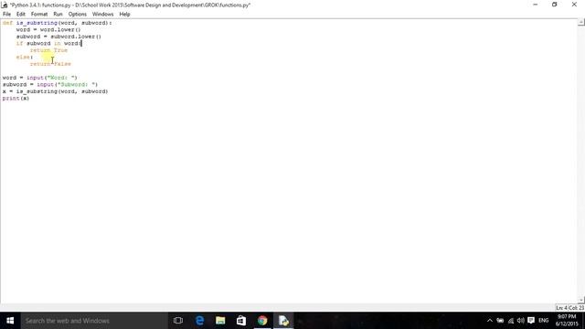 Testing if a word is within another word - Python смотреть онлайн