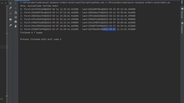 Экспорт ордеров Binance в Excel за всю историю. Binance API + Python. Coding ASMR. смотреть онлайн