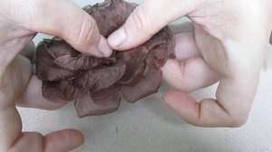 Цветок из прозрачной ткани Мастер класс