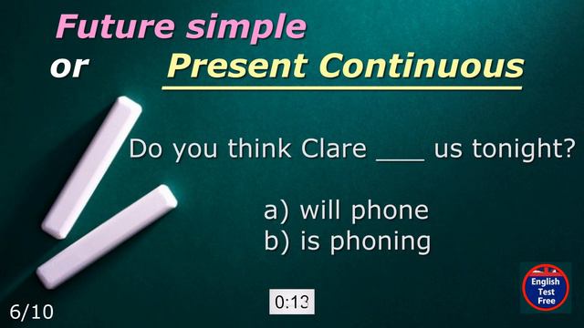 Future Simple or Present Continuous #grammar #quiz смотреть онлайн