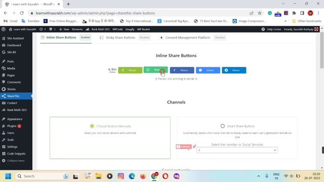How to add social share buttons on WordPress (Complete Guide) | WordPress Tutorial смотреть онлайн