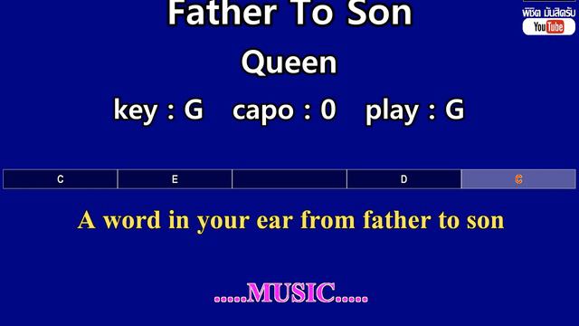 Father To Son - Queen (Karaoke & Easy Guitar Chords) Key : G смотреть онлайн