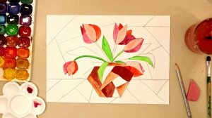 ЭСКИЗ ВИТРАЖА НА БУМАГЕ✏️ | Урок рисования ?️