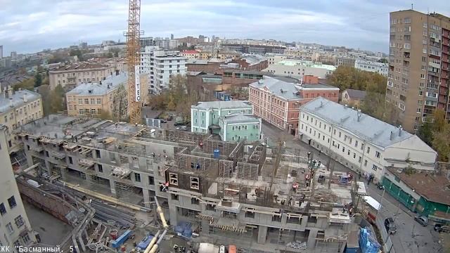 Таймлапс Басманный 5. 11 октября 2016. Камера 1 смотреть онлайн