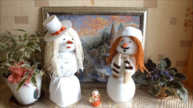 Новогодние снеговики,покупки вышивальные! смотреть онлайн