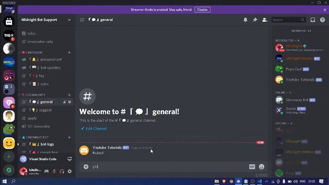Discord.js Tutorials #6 - Nuke Command/Bot Status смотреть онлайн