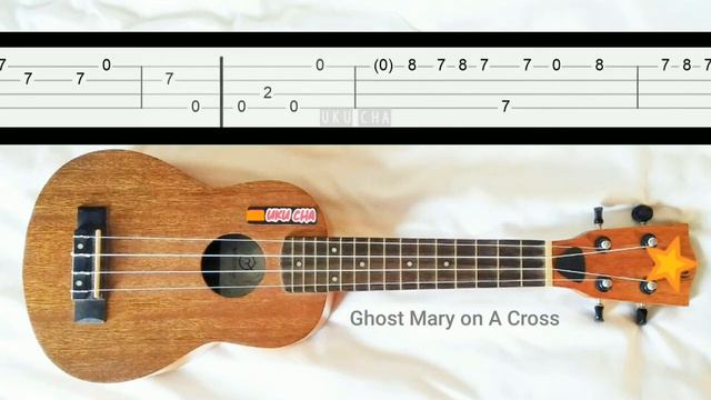 Melody Ghost on A Cross Slow Easy Melody Fingerstyle Fingerpicking ukulele Tabs Tutorial смотреть онлайн