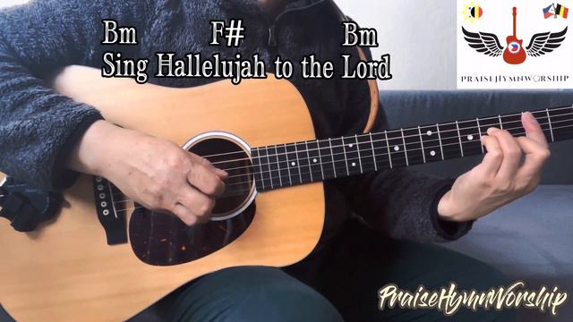 Sing Hallelujah To The Lord | with lyrics & guitar chords for beginners смотреть онлайн