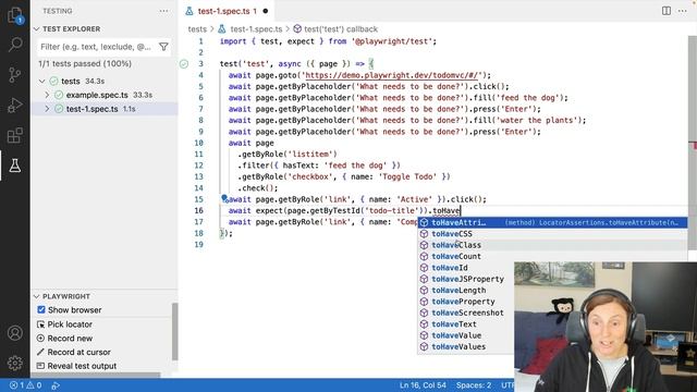 Generating Playwright Tests in VS Code смотреть онлайн