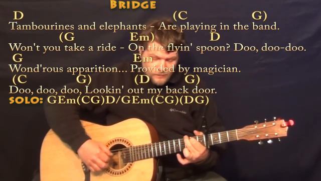 Lookin' Out My Back Door (CCR) Fingerstyle Guitar Cover Lesson with Chords/Lyrics смотреть онлайн