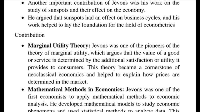 Stanley Jevons and Contributions, Part VI Module II, Development of Economic Thought смотреть онлайн