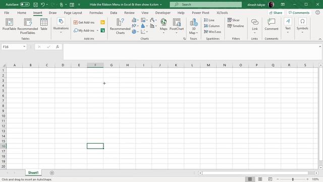 Hide Show Ribbon in Excel Using VBA смотреть онлайн