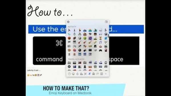 Emoji Keyboard on your MacBook || Maryam Mzq