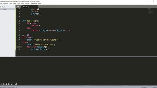 #19 dars | Algoritmlar : fibonachi ketma-ketligi | Python dasturlash tili смотреть онлайн