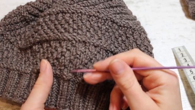 Мужская шапка спицами экспресс МК смотреть онлайн