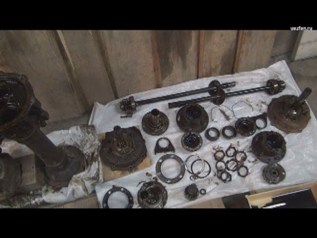 Разбор заднего редукторного моста. Снятие полуосей. смотреть онлайн