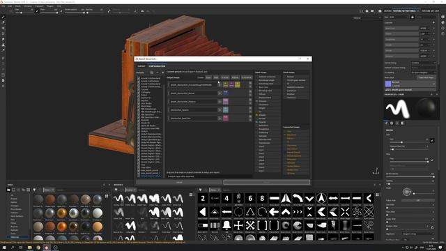 Экспорт текстур из Substance Painter. Настройка экспорта.