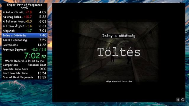 Mesterlövész (Sniper: Path of Vengeance) any% speedrun in 13:43.850 смотреть онлайн