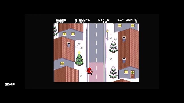 Santa Run - Double Sided Games - New Amiga Game - Pi4 Amibian 1.5ee Amiga 1200 AGA