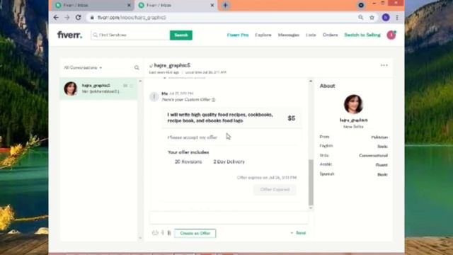 How To send Custom Offer on Fiverr || Fiverr Custom Offer Send || Fiverr Part 9 смотреть онлайн