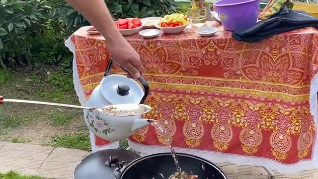 Шурпа из говядины в казане Рецепт! смотреть онлайн