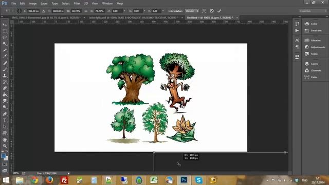 как в фотошоп вставить картинку смотреть онлайн