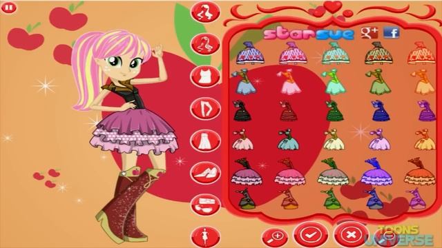 Equestria Girls Applejack Miss Honesty Dress Up Game смотреть онлайн