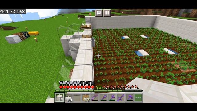 Automatic Villager Crop Farm Minecraft PE/Bedrock/Java | Carrot Potato Beetroot Bread смотреть онлайн