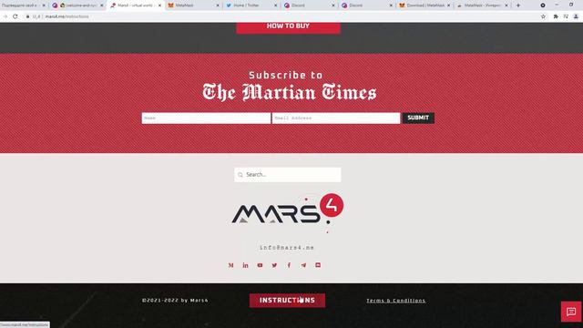 MARS 4 Настройка MetaMask, покупка участка на марсе