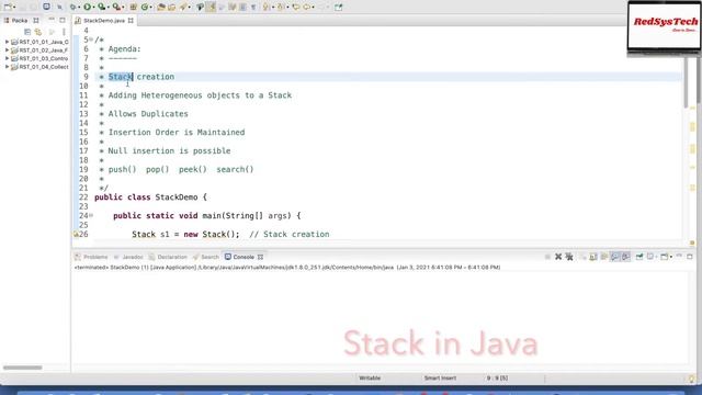 # 88 Stack Class in Java | Java - The Stack Class | Stack |Java Stack Class|Stack in Java|RedSysTec смотреть онлайн