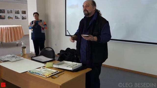 Городской пленэр, акварель. Мастер-класс (часть 2) © Беседин, Иркутск, 26.04.2017