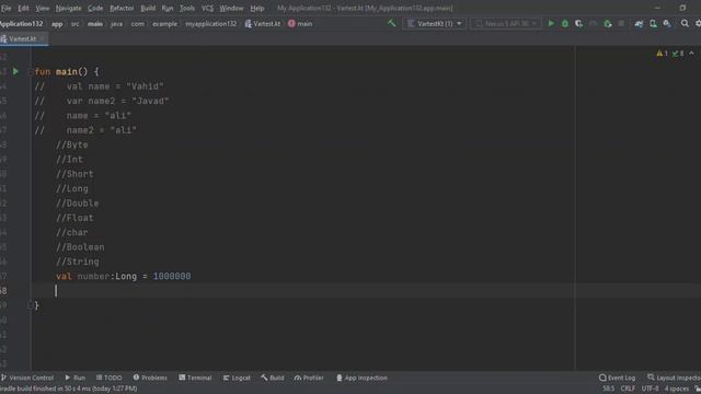 آموزش کار با متغیرها و دیتا تایپ ها در کاتلین || Learning to work variables and data types in Kotli смотреть онлайн