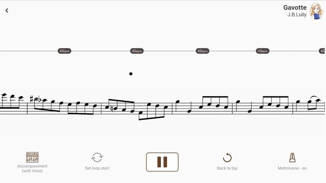 Gavotte | J.B.Lully【 Viola Sheet Music 】 смотреть онлайн