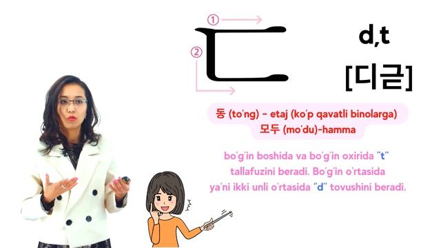 Koreys tilida undoshlar | 3-dars | Koreys tilini 0 dan o'rganish смотреть онлайн